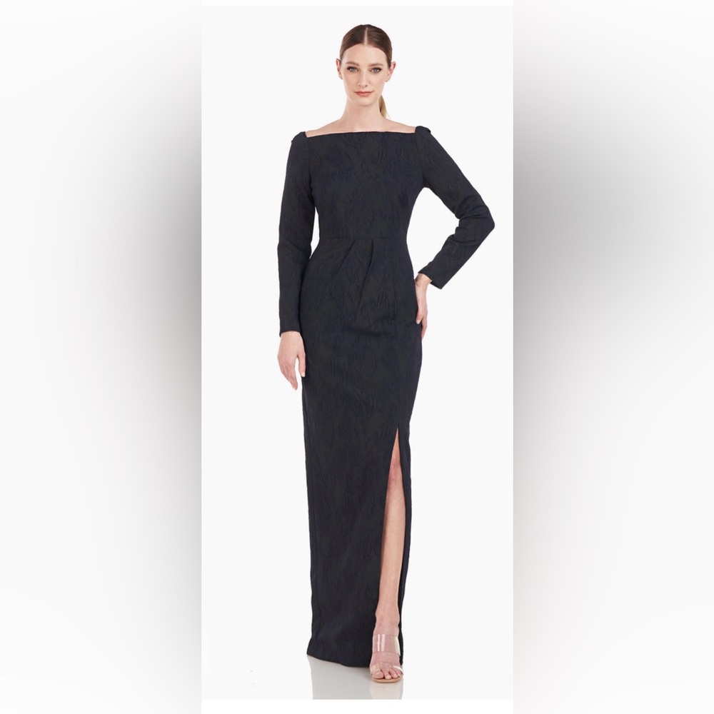 NWT Kay Unger Jude Jacquard Column Gown size 6